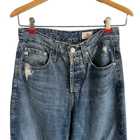 AG ADRIANO GOLDSCHMIED Knoxx High Rise Baggy Boyfriend Jeans Inland Wash - Picture 6 of 14